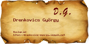 Drenkovics György névjegykártya