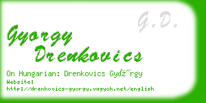 gyorgy drenkovics business card
